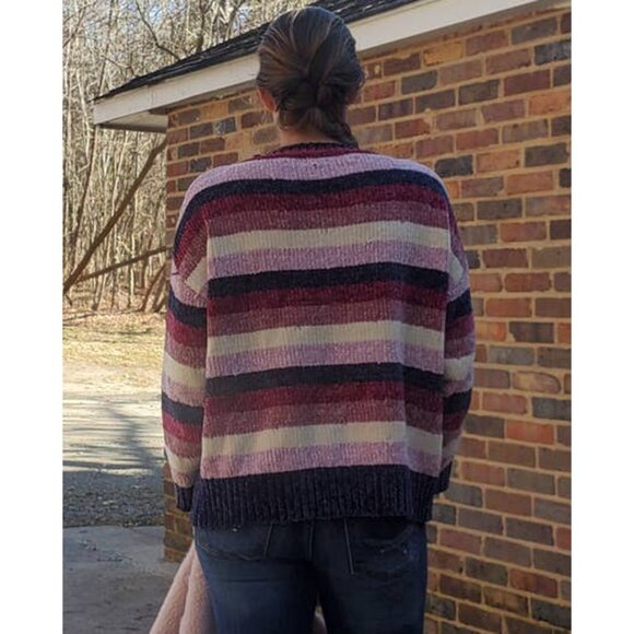 O&O soft chenille striped oversized sweater - Picture 2 of 8